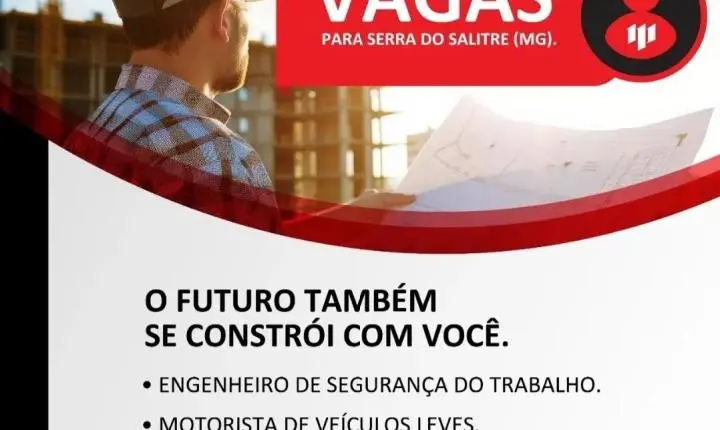 Construtora Nóbrega Pimenta com quase 50 anos de história e atuação na região abre vagas em Serra do Salitre