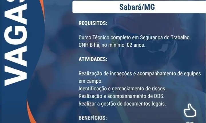 Vagas de emprego: ERG Engenharia abre seleção para topógrafo, técnico e auxiliares em MG