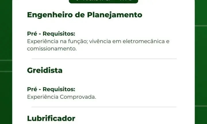 Construtora Vale Verde abre grande processo seletivo com vagas inclusivas para PCD em Itabira; saiba como se candidatar