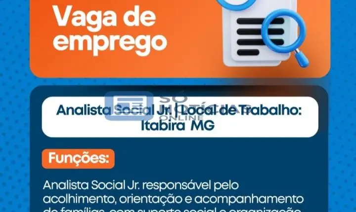 Vagas de emprego: NMC contrata Analista Social Jr. em Itabira com plano de saúde Unimed e day off no aniversário. Saiba como se candidatar