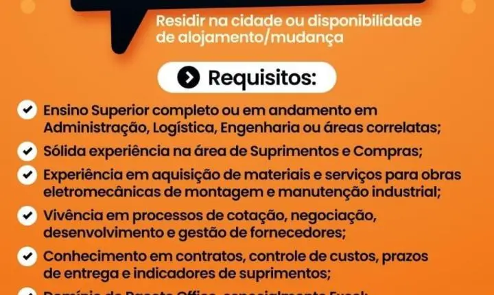 BRG Service abre 20 vagas de nível técnico e superior em São Gonçalo do Rio Abaixo