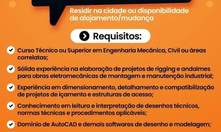 BRG Service abre 20 vagas de nível técnico e superior em São Gonçalo do Rio Abaixo