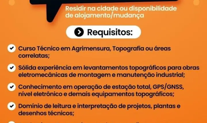 BRG Service abre 20 vagas de nível técnico e superior em São Gonçalo do Rio Abaixo