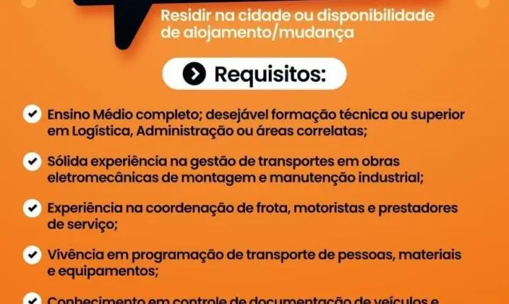 BRG Service abre 20 vagas de nível técnico e superior em São Gonçalo do Rio Abaixo