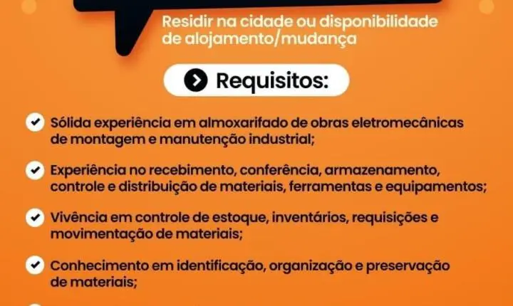 BRG Service abre 20 vagas de nível técnico e superior em São Gonçalo do Rio Abaixo