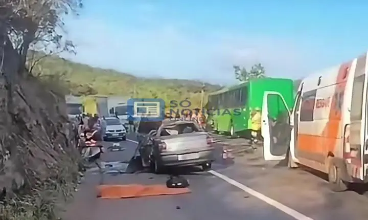 Vídeo: Grave acidente é registrado na BR-381 na altura de Santa Luzia