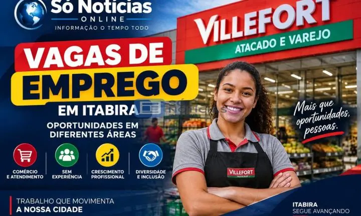 Villefort abre vagas de emprego em Itabira e fará entrevistas nesta sexta-feira