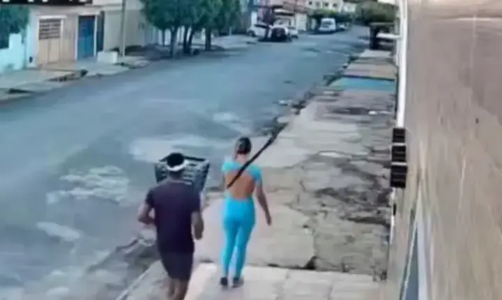 Câmera flagra abordagem: mulher é estuprada a caminho da academia em Barreiras, na Bahia